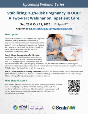 <span class="tribe-events-members-only-tag">Members Only</span>External Event: Stabilizing High-Risk Pregnancy in OUD: A Two-Part Webinar on Inpatient Care