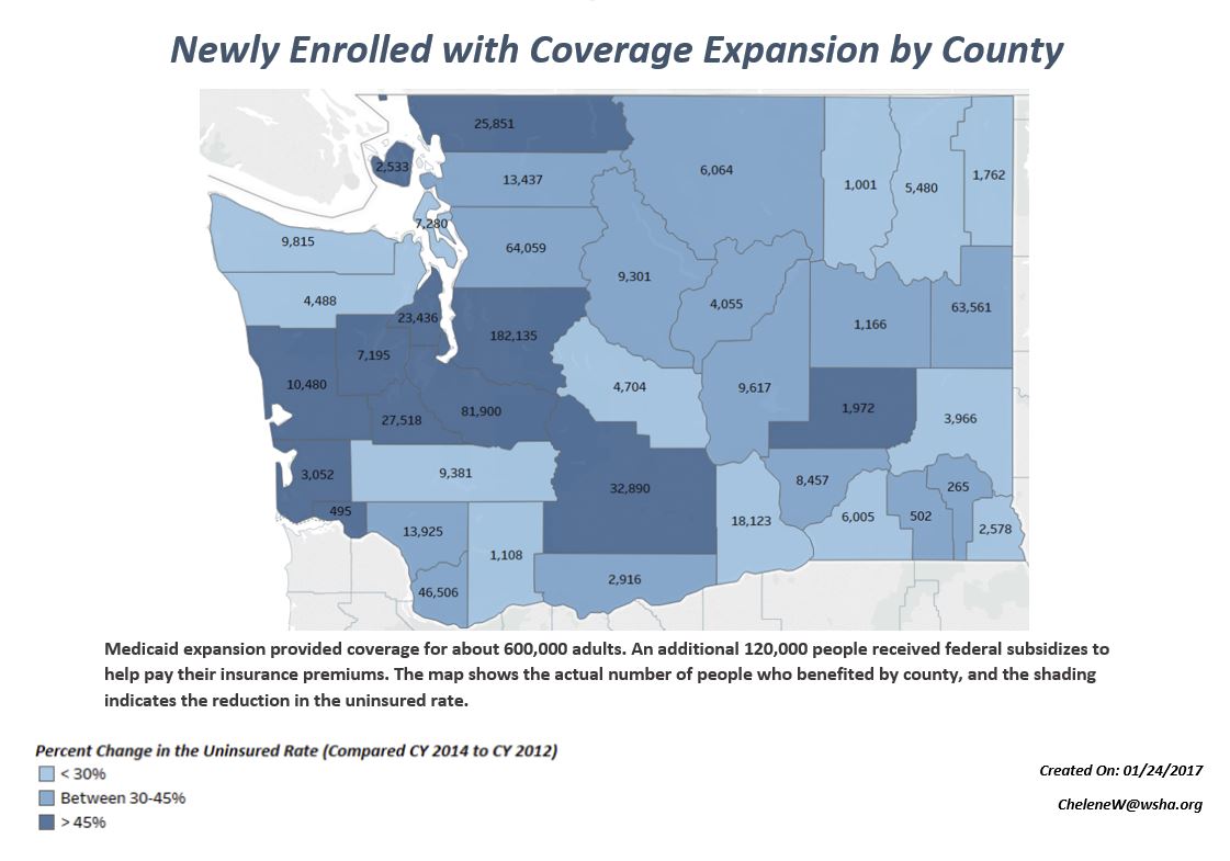 Medicaid Expansion Map 1 2017 Washington State Hospital Association