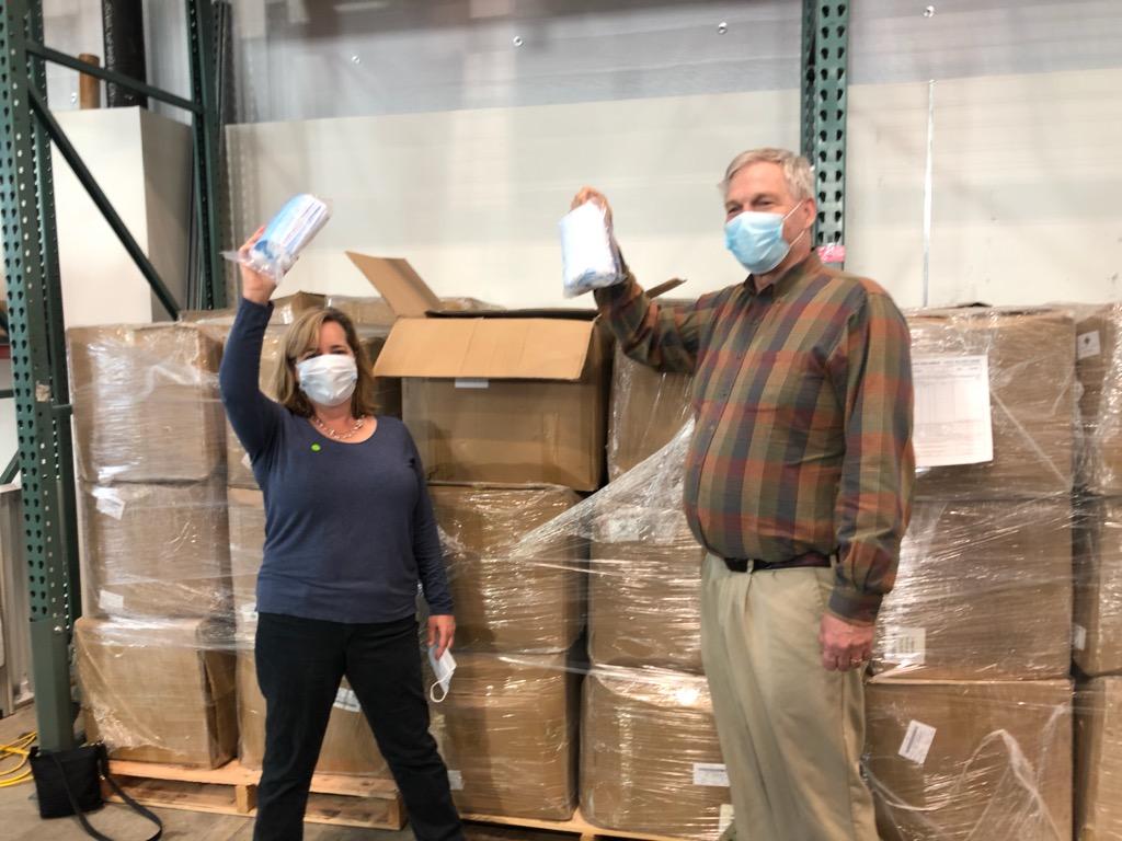Surgical mask PPE for distribution to Washington hospitals during COVID-19 crisis